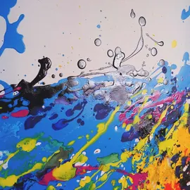 MCW Ölgemälde Wave Handgemalt
