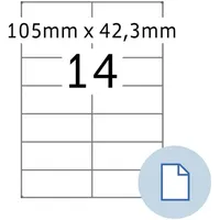 Herma 8414 Premium, weiß 105 x 42,3mm (B/H), 500