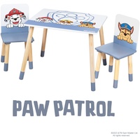 Roba Kindersitzgruppe Paw Patrol - 2 Kinderstühle & 1 Tisch für Kinder - Sitzgarnitur/Sitzmöbel mit Zeichentrick Hunden - Holz weiß - ab 18 Monaten...