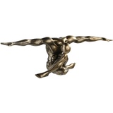 Casablanca modernes Design Gilde Figur Cliffhanger - Hochwertige Skulptur aus Kunsthatz - Bronze Gold - Höhe 20 cm - Sport - Statue