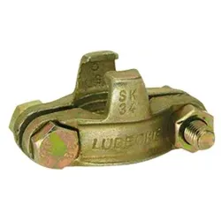Schlauchklemme mit Sicher.-klaue, 2-teil,lose Zungen,Temperguss, Spannb. 28-32mm