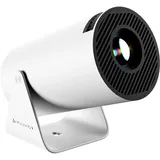 HY300 Pro Tragbarer Mini-Projektor mit WiFi 6 und Bluetooth 5.0 Smart Projektor 1080P Unterstützung Video Projektor 4K Decode mit eingebautem Android 11.0 (White)