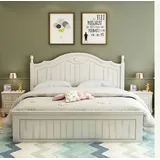 Xlmoebel Schlafzimmer-Set Schlafzimmer-Set mit Doppelbett und zwei Nachttischen aus Holz, (3 tlg. Schlafzimmer Set (Bett+2xNachttisch), Hergestellt in Europa weiß