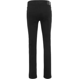 delmao Stretch-Jeans ""Reed"", Herren, Gr. 38, Länge 30, schwarz, Obermaterial: 82% Baumwolle, 16% Polyester, 2% Elasthan, unifarben, Basic, normal lang, Jeans, gerader Beinschnitt, Used-Look-Waschung, niedrige Leibhöhe