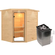 Karibu Mia inkl. 9 kW Bio-Kombiofen + ext. Steuerung