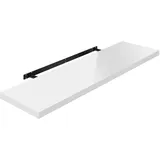 Woltu Wandregal Wandboard freischwebend Schweberegal Holz Board weiß 120x22.9x3.8cm