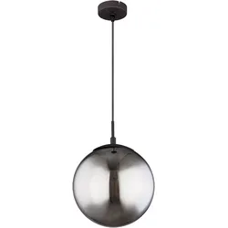 Hängeleuchte mit Glaskugel Esstischlampe Wohnzimmerleuchte Rauchglas Kugel Pendelleuchte, App Steuerung dimmbar, Smart RGB LED 8,5W 806Lm, DxH 25x120cm