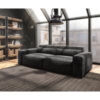 DeLife Big-Sofa Sirpio L 260x110 cm Mikrofaser Schwarz, Big Sofas