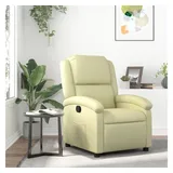 vidaXL Relaxsessel Creme Echtleder 86,5 x 99,5 x 0 cm Beige mit Liegeposition