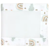 TupTam Bettumrandung Babybett 3D Mesh Nestchen – Gitterstäbe Schutz Netz 2er, Farbe: Regenbogen Wolken, Größe: ca. 128 x 30 cm (für Babybett 140x70)