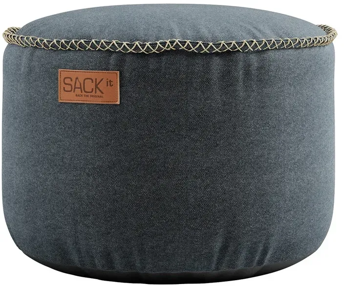 SACK it - RETRO it Canvas Pouf, petrol