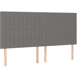vidaXL Boxspringbett 180 x 200 cm Dunkelgrau
