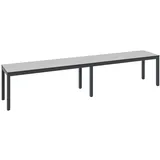 C+P Umkleidesitzbank Basic Plus, Länge 1.960 mm, schwarzgrau/silbergrau