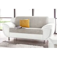 TRENDMANUFAKTUR 2-Sitzer "Rondo 3, mit extrabreiten Armlehnen für mehr Sitzkomfort", weiß (weiß, cappuccino), B:178cm H:85cm T:94cm, Kunstleder SOFTLUX / Struktur (77% Polyester; 23% Polyacryl);Luxus-Microfaser ALCAZAR (100% Polyester) / Feinstruktur (100% Polyester),
