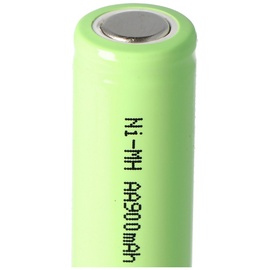 AccuCell NiMH Akku Flat Top Mignon AA 900mAh Industrieausführung mit flachem Pluspol