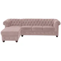 Home Affaire Chesterfield-Sofa New Castle L-Form 255 x 72 x 171 cm Flamingo