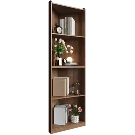 modfu Vitrine, Walnuss, Holzwerkstoff, 55x180x32 cm, Wohnzimmer, Wohnwände, Vitrinenschränke