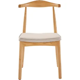 LeGer Home by Lena Gercke Esszimmerstuhl "Rianne, TOPSELLER, OTTOs Choice", beige (naturfarben), H:82cm T:49cm, Polyester, LEGER HOME BY LENA GERCKE, Stühle, Esszimmerstuhl, Gestellrahmen aus massivem Eschenholz, Sitzfläche mit Webstoffkissen