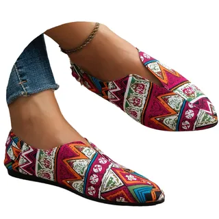 Damen Ballerinas Flache Schuhe Halbschuhe Slip On Freizeitschuhe Spitze Zehen Tanzschuhe Elegant Bootsschuhe Arbeitsschuhe Bequem Slippers Brautschuhe - 39 EU