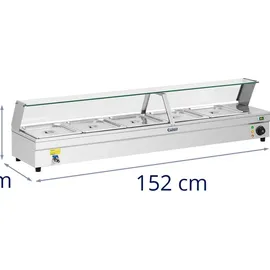 Royal Catering Bain Marie 5 x GN 1/2 Ablasshahn