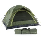 Where Tomorrow Pop up Wurfzelt für 4 Personen | für Camping, Outdoor, Festival, Strand & Party | mit Sonnenschutz & Regenschutz | Sekundenzelt - leicht & wasserdicht | Biwak Zelt