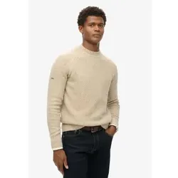 Superdry für Herren. M6110634A Dicker beiger Raglan-Pullover (XL), Lässig, Polyester