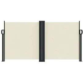 vidaXL Seitenmarkise 120 x 1200 cm Creme Stahl