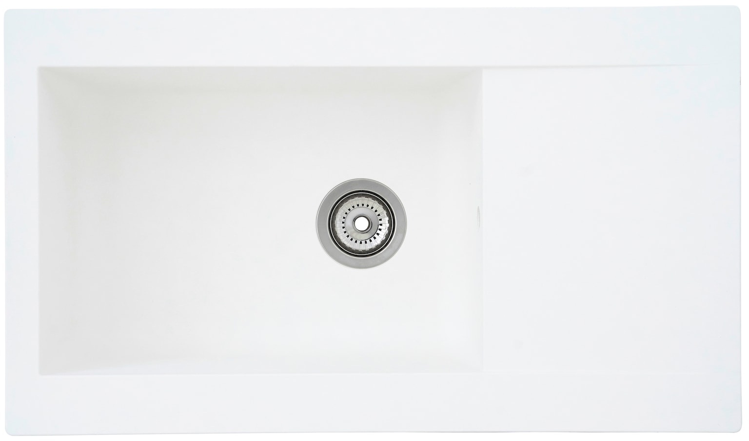 Produktbild Respekta Mineralite Einbauspüle Denver 86x50 cm - Weiß