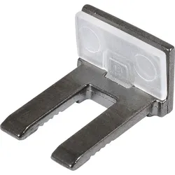 Oberteil zu Glasbodenträger KUBIC mit Gummiauflage transparent, Zamak schwarz