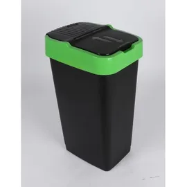 Heidrun EUROPL Schwingdeckeleimer 60 l Schwarz