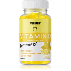 Weider Vitamin D3 Gummies Geleebonbons zur Förderung der Aufnahme von Kalzium und Phosphor Geschmack Lemon 50 St.