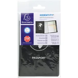 Exacompta 5404E 10x Schutzhülle für RFID Chips, 100x135cm, Hidentity Reisepass - Schwarz