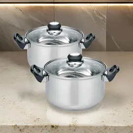 Buri Turin Topf-Set 2-tlg. 2 x Kochtopf 20 cm rund