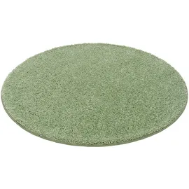 Snapstyle Runder Hochflor Teppich Milano Mintgrün - 100% Polypropylen, ca. 43 mm Florhöhe, weich & pflegeleicht, schadstoffgeprüft, ideal für Wohnzimmer, Schlafzimmer oder Flur - modern & gemütlich