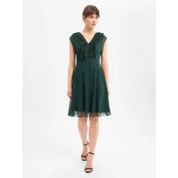 Zero Chiffonkleid Midi Plissee Grün 36