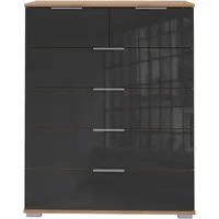 WIMEX Schubkastenkommode WIMEX "Easy", grau (plankeneichefarben, grauglas), B:82cm H:102cm