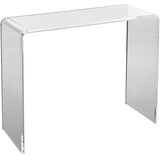 Vevor U-förmiger Beistelltisch 964 x 381 x 740 mm, U-förmiger Acryltisch Beistelltisch, Transparenter Couchtisch für Getränke, Essen, Snacks, Verwendet im Wohnzimmer, Schlafzimmer, Arbeitszimmer usw.
