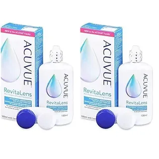 ACUVUE RevitaLens MPDS – Pflegemittel und Reiniger für weiche Kontaktlinsen mit antimikrobieller Wirkung – Wirkt mehr als 16 Stunden – Reisegröße – 1 x 100 ml Kombilösung (Packung mit 2)
