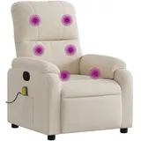 vidaXL Massagesessel Beige Mikrofasergewebe