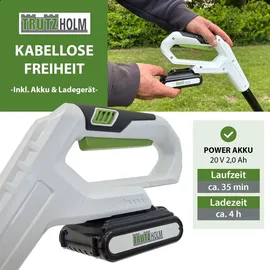 Trutzholm Akku Rasentrimmer 20 V inkl. 2 x 2,0 Ah und Ladegerät