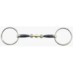 Gebiss 2 Ringe aus blauem Eisen mit legierter Raute für Pferd Premier Equine Swe silber|silber 14 CM