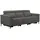OTTO home 3-Sitzer OTTO HOME "LUND Cord, B. 222cm, manuelle/elektrische Relaxfunktion in 2 Sitzen", grau (anthrazit), B:222cm H:97cm T:100cm, 100% Polyester, Sofas, USB-C bei elektrischer Ausführung, Kopfteilverstellung