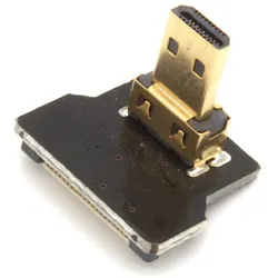 Adapter für DIY HDMI Kabel - Anschluss: Micro Typ D Stecker - Ausführung: nach oben gewinkelt
