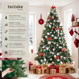 Tectake tectake® Weihnachtsbaum, Prancer, Spritzgussnadeln - 230 cm