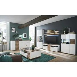 Uno Highboard Zypern ¦ weiß ¦ Maße (cm): B: 90 H: 135 T: 37.0