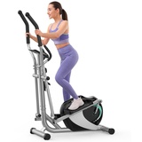 Dripex Elliptical Crosstrainer, Extrem leises magnetisches Ellipsentrainer für den Heimgebrauch, mit 6KG Schwungrad, 8 Widerstandsstufen, Pulssensor, LCD Monitor & Gerätehalterung (Grün)