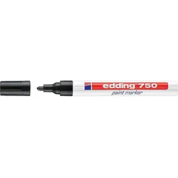 Lackmarker 750 Edding Strichbreite 2 - 4 mm, Rundspitze, schwarz