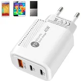 Bexdug USB-Ladeadapter,Schnelles Wandladegerät, Telefon-Ladeblock | Typ-C QC3.0 2PD 40W Telefon-Ladeblock feuerfest für Haushalt, Auto, Handy, Powerbank