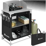 Tectake Campingküche 76x53,5x107cm - schwarz