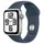 Apple Watch Series 6 GPS + Cellular 44 mm Edelstahlgehäuse silber, Sportarmband blau S-M